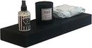 joelsantiques - 18 Inch Wooden Floating Shelves for Wall - 18x6x2 in - Made of Natural Wood - Short Heavy Duty Rustic Wall Shelves for Bedroom - Perfect for Bathroom, Kitchen - Black by CozyNest Decor