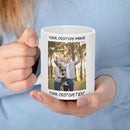 Personalized Coffee Cup with Photo, Logo or Text - Custom Both Sides Printed Mug for Him & Her - Unique Customized Gifts with Names - White/Pink by TinyTreasures Baby Boutique