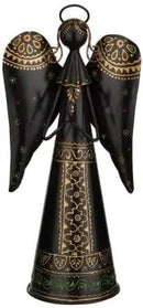 Regal Art & Gift Angel Statue - Metal Indoor/Outdoor Garden Statue Deals, Elegant Garden Decor, Beautiful Gifts for Women, Exquisite Angel Statues for Garden, 16-Inch, Black/Gold by CozyNest Decor