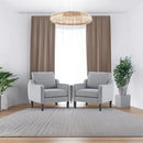 VINGLI Modern Accent Chairs Set of 2, Grey Living Room Chairs Comfy Armchair for Bedroom, Upholstered Sofa Chair Reading Chair for Small Spaces, Apartment, Waiting Room by CozyNest Decor