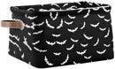 Storage Basket Bin Bats Halloween Goth Organizer Basket Collapsible Shelf Basket Cube with handle for Nursery Bedroom Bathroom by TinyTreasures Baby Boutique