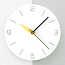 Stephanie Imports Modern Minimalist White & Spring Yellow Silent Wall Clock by CozyNest Decor