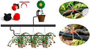 (100-PACK) - 360 Degree 1/4" Inch Universal Barbed Drip Emitter - Adjustable Flow 0-18.5 GPH Fit 1/4 (4-7mm) Drip Irrigation Tubing - Professional Grade Drippers for Drip Irrigation by GreenHaven Gardens