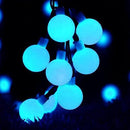 Globe Ball Fairy Lights, 50 LEDs 23ft/7M Solar Led Globe String Lights Waterproof with Two Lighting Modes for Garden Outdoor Party Christmas Decoration (Blue) by GreenHaven Gardens