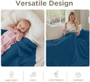Threadmill Muslin King Blanket | 4 Layer 100% Cotton Gauze Summer Blanket | Soft, Breathable, and Cozy for All Seasons | Lighweight King Size Blanket for Bed | Folkstone Blue by TinyTreasures Baby Boutique