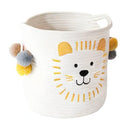 INough Toy Storage Baskets Cute Laundry Basket with Handles Dog Toy Storage Basket Durable Large Cotton Rope Storage Bins Home Organizer Solution for Office, Bedroom, Closet, Toys & Laundry (Lion) by TinyTreasures Baby Boutique