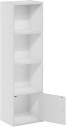 Furinno Luder Shelf Bookcase with 1 Door Storage Cabinet, White by TinyTreasures Baby Boutique