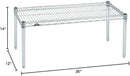 Omega Products Corporation 12" Deep x 36" Wide x 14" High Chrome Stationary Dunnage Rack by CozyNest Decor