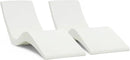 Aqua Outdoors Pool Chaise Lounge Chairs for Ledge & Shelf, Water-Weighted Pool Lounger for Depths Up to 9”, No Screw Plugs & Tools Needed, Classic White Ledge Lounger, Set of 2 by GreenHaven Gardens