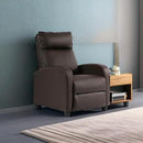 BestMassage | Recliner Chair | No Massage Function | Pu Brown | with Lumbar Support, Adjustable Push Back, Wide Armrests, Footrest & Padded Seat | Easy Assembly | for Living Room, Home Theatre by CozyNest Decor