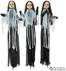 Light Up Halloween Outdoor Spooky Dolls - Set of 3 Yard Decorations - 5 Feet Tall by CozyNest Decor