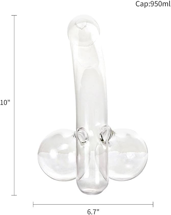 Funny Penis Whiskey Decanter - Unique & Funny Glass Container for Scotch, Tequila, Brandy, Rum, Bourbon & Other Drinks - Gift Accessories, Gag Gifts, Party Wine Glass Decanter Funny Penis
