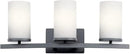 Kichler Crosby 23" Vanity Light in Chrome, 3-Light Contemporary Bathroom Light with Satin Etched Cased Opal Glass, (23" L x 8.75" H), 45497CH by CozyNest Decor