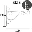 TIHOOD 4PCS Metal Plant Bracket Iron Wall Mount Lanterns Hangers for Hanging Bird Feeders, Lanterns, Wind Chimes, Planters, Outdoor Decoration Hooks (White) by GreenHaven Gardens