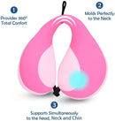 MOOB Kids Travel Pillow for Car Seat Kids Travel Neck Pillow U-Shape Car Seat Head Support Children Stroller Pillow Toddler Neck Pillow for Carseat Pink 3-12 Y/O by TinyTreasures Baby Boutique