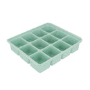 Baby Food Storage Silicone Cubes with Clip-On Lid Freezer Tray Baby Food Soups Purees Ice Easy and Safe Design Made in Korea (12 Ocean Blue) by TinyTreasures Baby Boutique