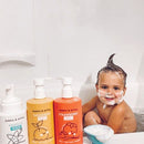 Dabble & Dollop Tangerine + Vanilla Body Wash & Shampoo – 3-in-1 Natural Bubble Bath for Kids, Made in USA, No Parabens or Sulfates, Vegan, Gluten-Free, Tear-Free (2-Pack) by TinyTreasures Baby Boutique