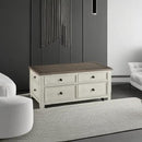 Signature Design by Ashley Bolanburg Farmhouse Lift Top Coffee Table with Drawers, Antique Cream & Brown by CozyNest Decor