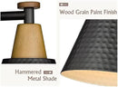 FEMILA Black Bathroom Light Fixtures, 2-Light Bathroom Vanity Lights Over Mirror with Hammered Metal Shade, Modern Wall Sconces Lighting for Kitchen Bedroom Living Room, 4FG59B-2W BK by CozyNest Decor