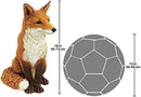 Design Toscano Simon The Woodland Fox Indoor/Outdoor Garden Statue for Patio, Pool or Lawn, 18 Inch Tall, Cast Stone Resin, Red Orange Paint by GreenHaven Gardens
