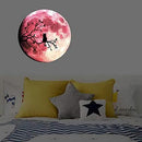 Quanhaigou Glow in The Dark Wall or Ceiling Moon Stickers – Luminous Decal Sticker for Simulated Planet Effect at Night – Red 3D Earth Black Tree Cat by CozyNest Decor