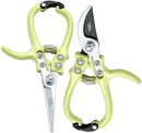 Modern Sprout Hand Pruners & Shears Set - Lightweight Gardening Tools W/Easy Lock - Sharp Carbon Steel Blades -Rust Resistant Scissors for Herbs, Flowers - Reusable Holster - Chartreuse by GreenHaven Gardens