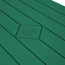 OEF Furnishings Heavy Duty Blow Molded Folding Picnic Table - Green, Black Frame by GreenHaven Gardens