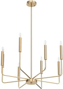 Modern Gold Farmhouse Chandeliers, 8-Light Industrial Metal Chandelier Lighting, Classic Candle Hanging Pendant Light Fixtures for Kitchen Bedroom, Dining Room, Living Room,Foyer by CozyNest Decor
