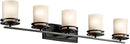 Kichler Hendrik 43" 5 Light Vanity Light with Light Umber Etched Glass Olde Bronze® by CozyNest Decor