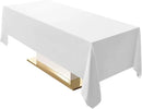 Surmente White Rectangle Tablecloth 60 x 120-inch Rectangular Polyester Table Cloth for Weddings, Banquets, or Restaurants by CozyNest Decor