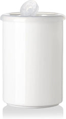 Sweejar Ceramic Food Storage Jar, Salt Container with Airtight Plastic Lid & Date Tracker, 28 Oz Kitchen Canisters for Flour, Rice, Sugar, Coffee, Spices, Pantry Organization (White) by CozyNest Decor
