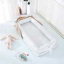 Baby Lounger for Newborn Portable Bag,Baby Nest Play Gym mat with Strap,Newborn Lounger Adjustable Size & Inner Zipper Lengthen Space to 24 Months(Gray Thousand Bird Check) by TinyTreasures Baby Boutique