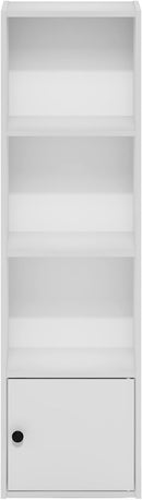 Furinno Luder Shelf Bookcase with 1 Door Storage Cabinet, White by TinyTreasures Baby Boutique