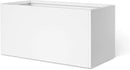 White Steel Planter Outdoor Indoor Planter Box Galvanized Steel Metal Large Planters Rectangular Flower Pot 31.5 In L x 16 In W x 16 In H Modern Commercial Residential for Trees Patio Deck Yard Garden by CozyNest Decor