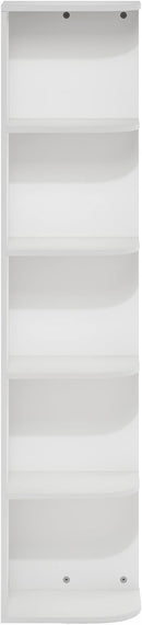Furinno Pasir 5-Tier Corner Open Shelf Bookcase, White by TinyTreasures Baby Boutique