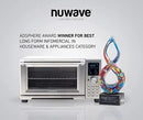 Nuwave Bravo Air Fryer Toaster Smart Oven, 12-in-1 Countertop Convection, 30-QT XL Capacity, 50°-500°F Temperature Controls, Top and Bottom Heater Adjustments 0%-100%, Brushed Stainless Steel Look by CozyNest Decor
