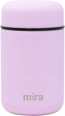 MIRA Insulated Food Jar Thermo for Hot Food & Soup, Compact Stainless Steel Vacuum Lunch Container for Meals To Go - 13.5 oz, Lilac by TinyTreasures Baby Boutique