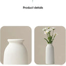 Ceramic Vase Set-3, Small Flower Vases for Decor, Modern Boho Farmhouse Style, Decorative Shelf Vases for Pampas Grass & Dried Flowers, Distressed Finish (White) by GreenHaven Gardens