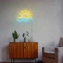 LED Decorative Lights USB Mountains Sunrise Sunset Led Neon Signs Home Decoration Wall Art Holiday Gift Brightness Adjustable 15.7''x15'' by CozyNest Decor