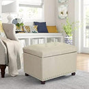 Joveco Storage Ottoman Bench Rectangular Fabric Organization Tufted Footrest for Living Room Bedroom, Upholstered Padded Footstool Coffee Table Seat with Lift Top by CozyNest Decor