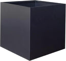 Galvanized Steel Planter Box Black Metal Planter Large Square Indoor Outdoor Planters Cube Steel Heavy Duty Flower Pot 32Inch Powder Coating Modern Commercial Residential for Patio, Deck, Yard, Garden