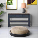 Solid Wood Console Table Sofa Table with Storage Drawers and Bottom Shelf Entryway Table for Entry Hallway Foyer Sofa Couch Table Fully Assembled (48.8" Blue) by CozyNest Decor