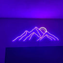 Ulalaza LED Decorative Lights USB Mountains Sunrise Sunset Led Neon Signs Home Decoration Wall Art Holiday Gift Brightness Adjustable 16.5''x11.8'' by CozyNest Decor