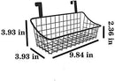 Wire Storage Basket No Drilling Wall Hanging Baskets with Adhesive for Kitchen, Bathroom, Bedroom Storage 2 Pack Black by CozyNest Decor