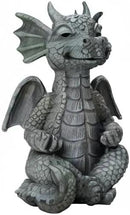 Garden Dragon Statue Decor - Meditation Dragon Sculpture Figurine Outdoor Decoration, Zen Yoga Garden Art Sculpture for Patio Lawn Yard Balcony Indoor Decor(Hands Flat) by CozyNest Decor