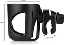 Accmor Universal Cup Holder, Stroller Cup Holder, 360° Rotatable Large Caliber Designed Bottle Holder for Stroller, Bike, Wheelchair, Walker, Scooter, Black by TinyTreasures Baby Boutique