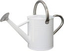 Metal Watering Can, One Gallon Watering Cans Stainless Steel for Outdoor Indoor Garden Plants Watering (White) by GreenHaven Gardens