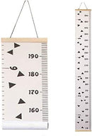 Kids Growth Chart, Wood Frame Fabric Canvas Height Measurement Ruler from Baby to Adult for Child's Room Decoration 7.9 x 79in (7.9 x 79in, Triange) by TinyTreasures Baby Boutique