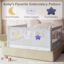 omzer Bed Rail for Toddlers - Toddler Bed Rails with Double Child Lock - Bed Rail for Baby Kids with Pattern - Height Adjustment Guard Rails for Twin Size Bed - 3 Pack, 39x75x75” by TinyTreasures Baby Boutique