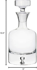 Ravenscroft Crystal | Elegant European-Made Hand-Blown Taylor Decanter w/Stopper | 100% Lead-Free Crystalline | 35 FL Oz | Gift-Boxed by CozyNest Decor